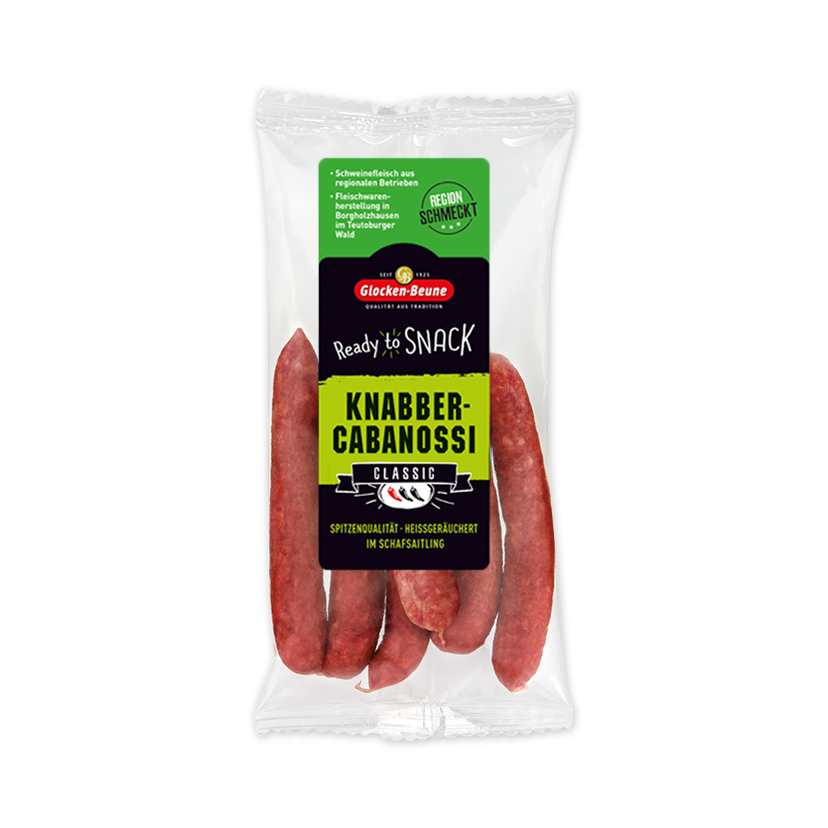 Glocken Beune Produkte Ready to Snack Knabber-Cabanossi-regional Header 828x828px